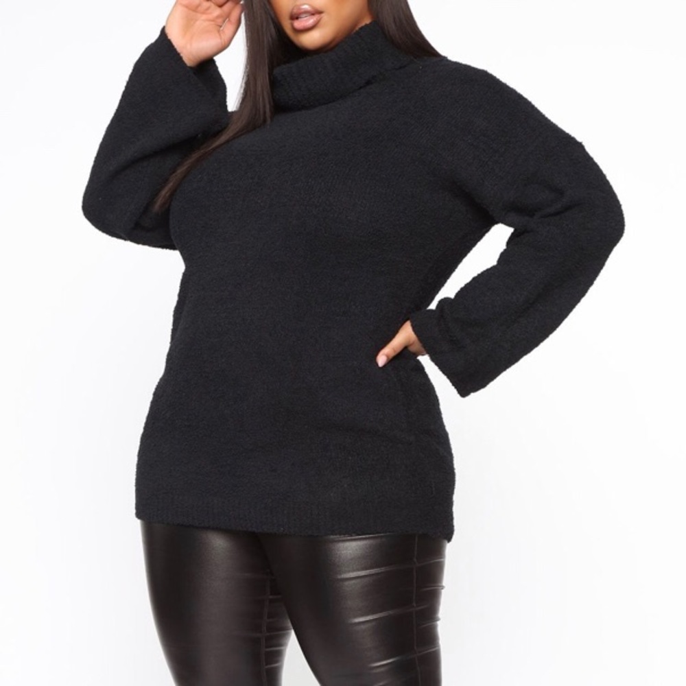 NWT 2X Bell Sleeve Turtleneck Tunic Sweater